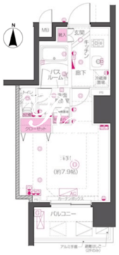 ズーム東神田 204 間取り図