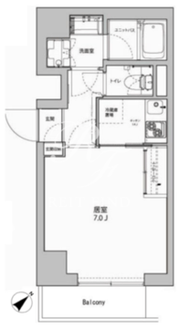 プライムアーバン麻布十番 703 間取り図