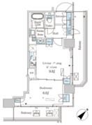 パークアクシス大塚ステーションゲートタワー 1401 間取り図