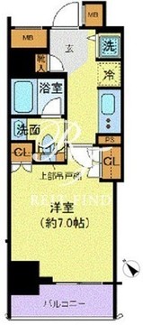 フェルクルール上野駅前 1102 間取り図