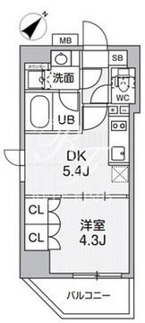 カバナ浅草橋 202 間取り図