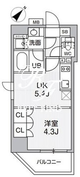 カバナ浅草橋 1302 間取り図