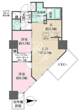 プライムパークス品川シーサイドザ ・タワー 1027 間取り図