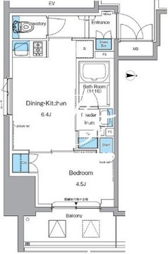 プライムアーバン浅草田原町 505 間取り図