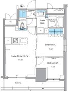 プライムアーバン浅草田原町 1006 間取り図