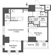 ミリアレジデンス蔵前 1303 間取り図