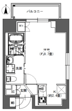 ラドゥセール東神田 701 間取り図