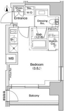 ザ・パークハビオ入谷 1106 間取り図