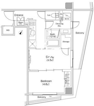ザ・パークハビオ渋谷クロス 513 間取り図