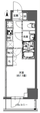 ラドゥセール東神田 203 間取り図