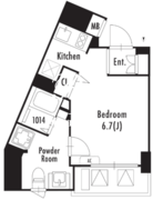 グランパセオ東新宿 1001 間取り図