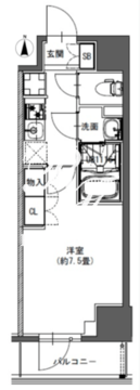ラドゥセール東神田 403 間取り図
