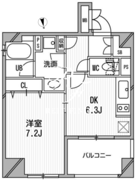 クリオ三田ラ・モード 606 間取り図