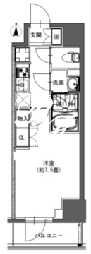 ラドゥセール東神田 1002 間取り図