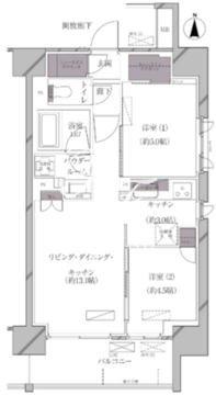 エースタンダード芝浦 304 間取り図
