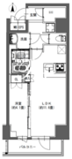 ラドゥセール東神田 1201 間取り図