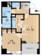 クリオ戸越銀座弐番館 1201 間取り図