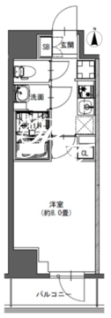ラドゥセール東神田 604 間取り図