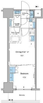 ルフォンプログレ上野マークス 803 間取り図