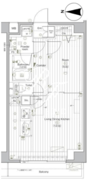 プレミアムキューブG北新宿DEUX 201 間取り図