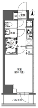 ラドゥセール東神田 1003 間取り図