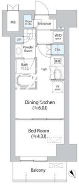 ミリアレジデンス浅草橋2 703 間取り図