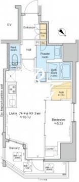 プラウドフラット文京千駄木 601 間取り図
