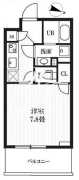 ピークス神田 804 間取り図