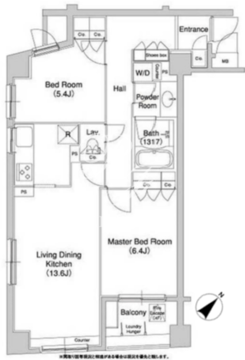 コンフォリア原宿 503 間取り図