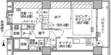 東雲キャナルコートCODAN 18-1109 間取り図