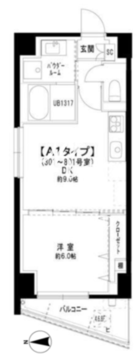 メゾン鳥越 201 間取り図