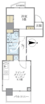 マイプレジール広尾 401 間取り図