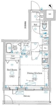 ラフィスタ品川戸越 102 間取り図