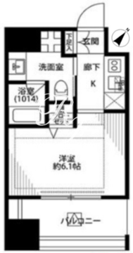ベルファース水天宮前 804 間取り図