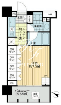 イクサージュ目黒 503 間取り図