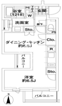 エルスタンザ代々木 206 間取り図