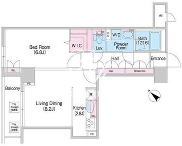 コンフォリア銀座イースト弐番館 1203 間取り図