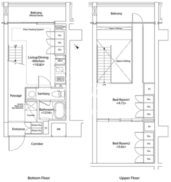 BPRレジデンス渋谷 1204 間取り図