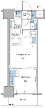 ルフォンプログレ上野マークス 404 間取り図