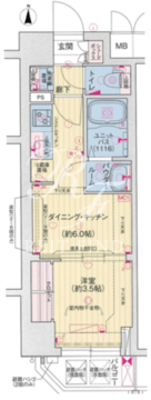 プレサンス木場公園 202 間取り図