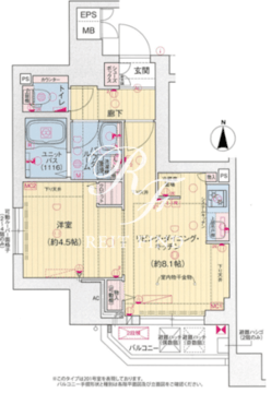プレサンス木場公園 301 間取り図
