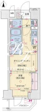 プレサンス木場公園 404 間取り図