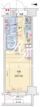 プレサンス木場公園 407 間取り図