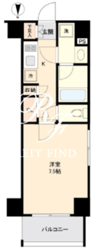 クレストコート清澄白河 601 間取り図