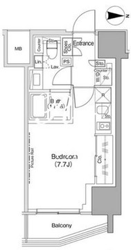 ザ・パークハビオ荏原中延駅前 712 間取り図