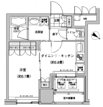 ウエストパークタワー池袋 1014 間取り図