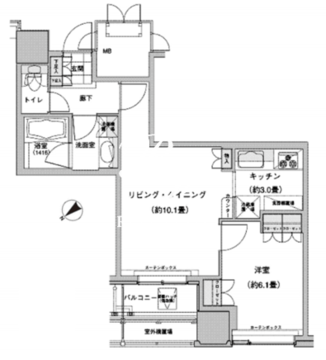 ウエストパークタワー池袋 505 間取り図