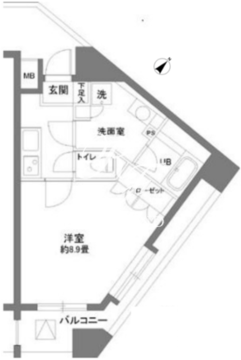 カスタリア大塚2 705 間取り図