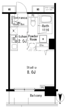 パークアクシス亀戸 1207 間取り図