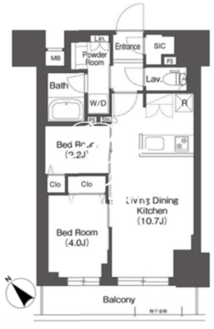 ＢｌｕＲｏｃｋ後楽園 1405 間取り図